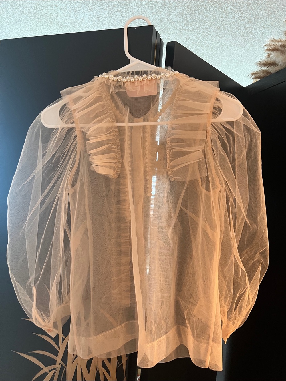 Simone Rocha x H&M Pearl Sheer Ruffle Blouse - Picture 6 of 10